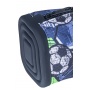 Square silicone pencil case GIMBOO, with print, 210x72x72mm, ball, black-green