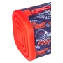 Square silicone pencil case GIMBOO, with print, 210x72x72mm, car, red-black