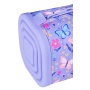 Square silicone pencil case GIMBOO, with print, 210x72x72mm, flowers, purple
