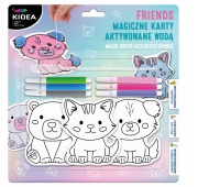 MAGICZNE KARTY AKTYWOWANE WODĄ FRIENDS KIDEA, Zestawy kreatywne, Art. kreatywne
