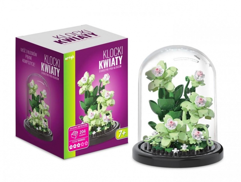 KLOCKI KWIATY - STORCZYKI POD KLOSZEM, Klocki, Zabawki