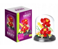 KLOCKI KWIATY - PEONIE POD KLOSZEM 224 EL., Klocki, Zabawki