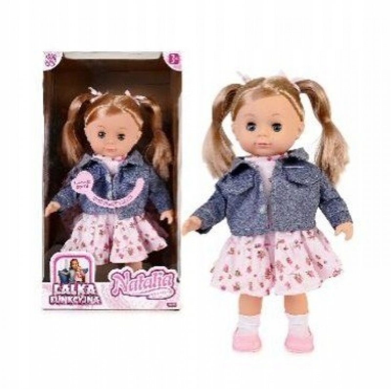 LALKA NATALIA M&Oacute;WI PO POLSKU 39 CM, Lalki, Zabawki