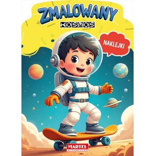 Zmalowany kosmos z naklejkami, Kolorowanki, Książeczki