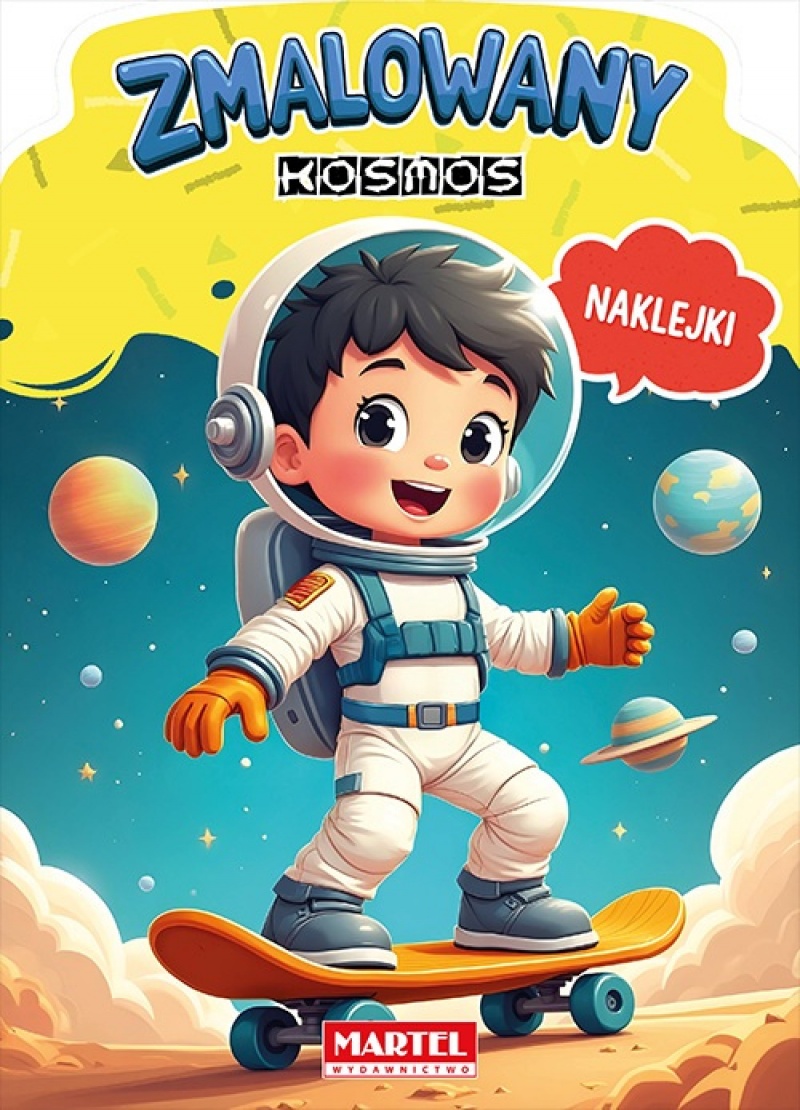 Zmalowany kosmos z naklejkami, Kolorowanki, Książeczki