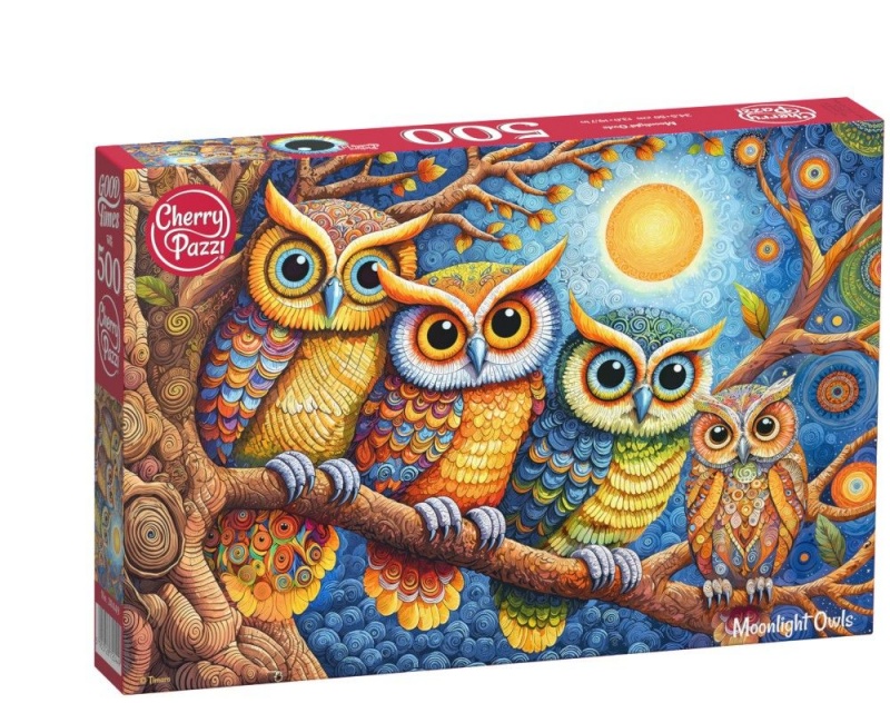PUZZLE 500 CHERRYPAZZI MOONLIGHT OWLS 20449, 500 element&oacute;w, Puzzle