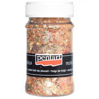 PENTART PŁATKI 100ml ZŁOTO/MIEDŹ, Akcesoria do klejenia, Art. kreatywne