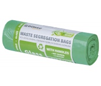 Waste sorting bags DONAU HOME, with handles, glass, 60l, 16 pcs., green