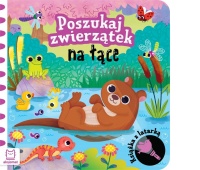Poszukaj zwierzątek na łące. Książka z latarką