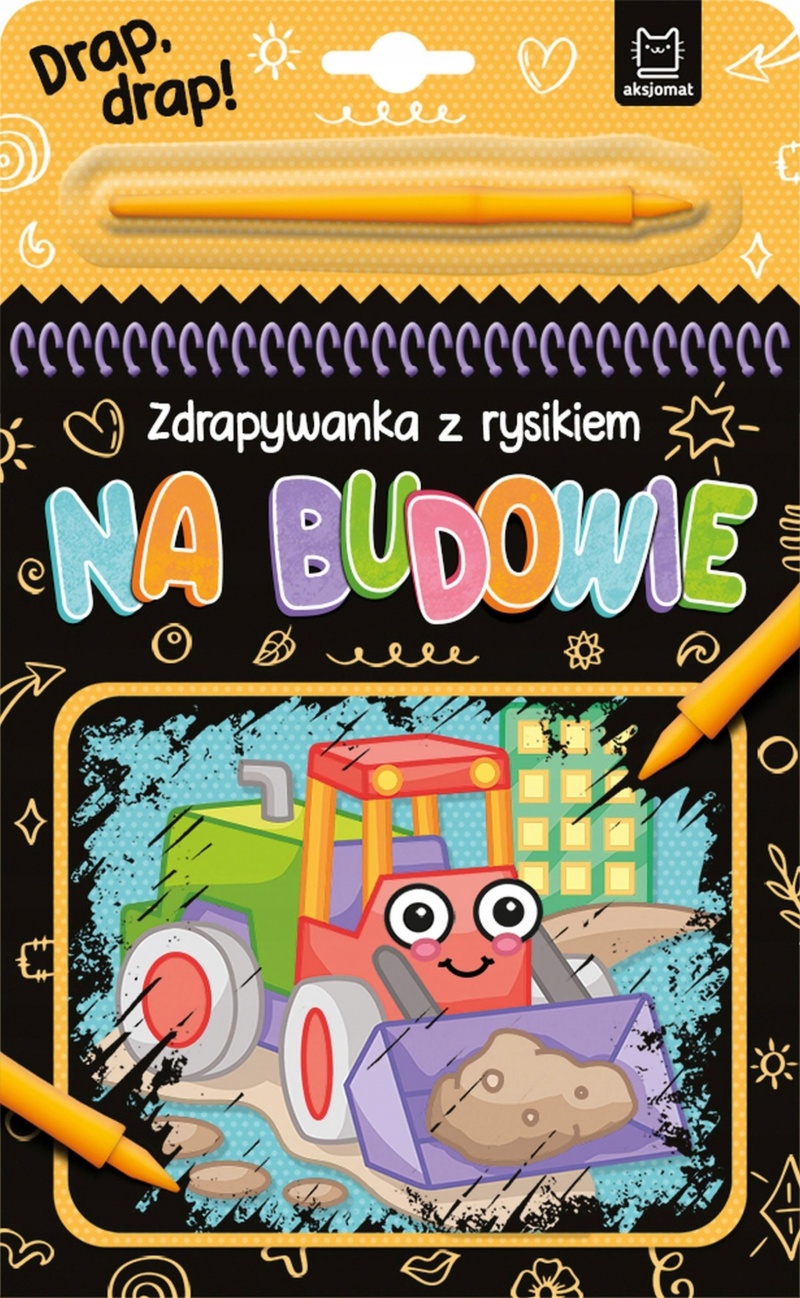 Na budowie. Zdrapywanka z rysikiem, Zdrapywanki, Książeczki