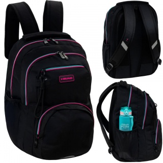 Plecak HEAD BLACK PINK/MINT, AB200, Plecaki, Tekstylia