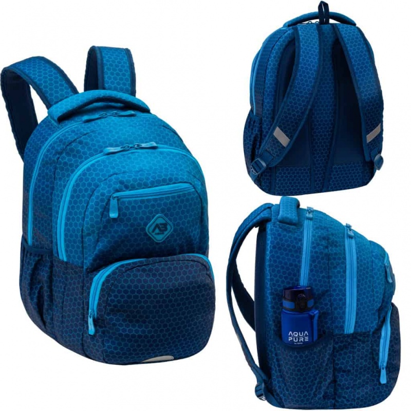 Plecak ABAG HEXAGON BLUE OMBRE, AB200, Plecaki, Tekstylia