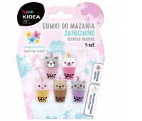 GUMKI DO MAZANIA ZAPACHOWE SHAKE 5szt.KIDEA, Gumki, Art. do pisania i korygowania