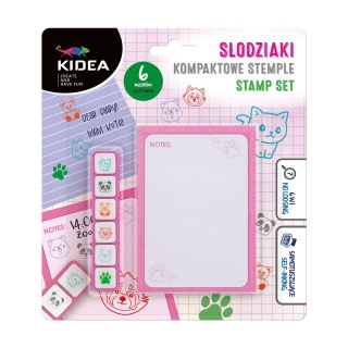 KOMPAKTOWE STEMPLE SŁODZIAKI ART SET 6 KOL.KIDEA, Stemple, akcesoria, Art. kreatywne