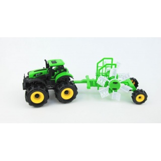 TRAKTOR Z PRZYCZEPĄ POD KLOSZEM, Pojazdy, Zabawki