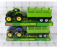 TRAKTOR Z PRZYCZEPĄ POD KLOSZEM