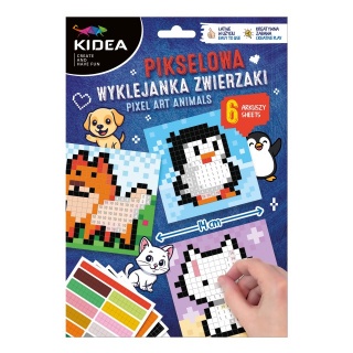 PIKSELOWA WYKLEJANKA ZWIERZAKI KIDEA, Kolorowanki, Książeczki