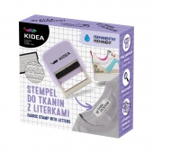 STEMPEL DO TKANIN Z LITERKAMI KIDEA