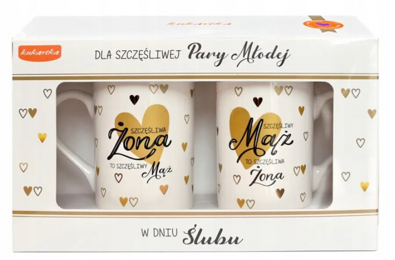 KUBEK KOMPLET Q1038 ŚLUB, Upominki, Art. dekoracyjne i prezentowe