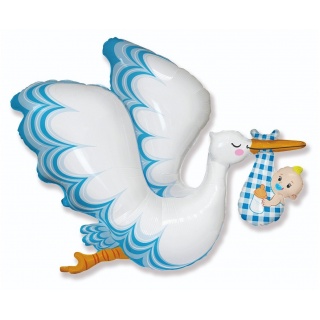 BALON FOLIOWY 24" FX BOCIAN BABY BOY, Balony, Art. na okazje i przyjęcia