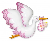 BALON FOLIOWY 24" FX BOCIAN BABY GIRL