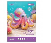 Blok techniczny biały Aqua Cuties 170gr.A4 10ark.