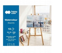 Blok akwarelowy Art.15x15 10ark.250g.HAPPY COLOR, Bloki, Zeszyty i bloki