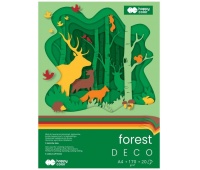 Blok Hobby Deco Forest 170g.A4 20ark.5 kol.H.COLOR, Scrapbooking, Art. kreatywne