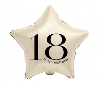 BALON FOLIOWY 18" GWIAZDA Z CYFRĄ "18"