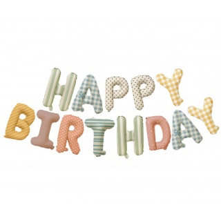 GIRLANDA BALONOWA NAPIS HAPPY BIRTHDAY 4m., Bannery, girlandy, Art. na okazje i przyjęcia