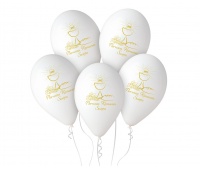 BALONY 12" PREMIUM I KOMUNIA ŚW.KIELICH 5szt., Balony, Art. na okazje i przyjęcia
