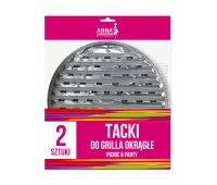 AZ TACKI ALUMINIOWE DO GRILLA OKRĄGŁE 2szt., Artykuły jednorazowe, Art. na okazje i przyjęcia