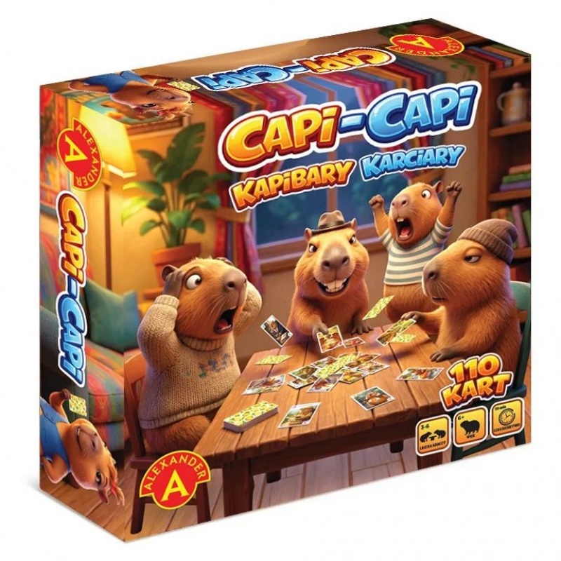 CAPI-CAPI KAPIBARY KARCIARY -RODZINNA GRA KARCIANA, Karty, Gry