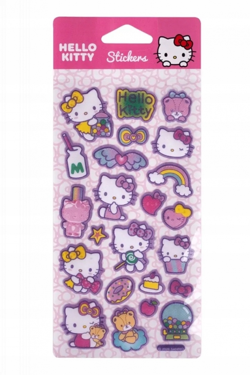 NAKLEJKI POP UP WZ&Oacute;R 2 PINK 1 HELLO KITTY, Naklejki, Art. kreatywne