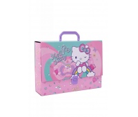 TECZKA PRZESTRZENNA TEKT.A4 Z RĄCZKĄ HELLO KITTY