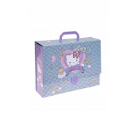 TECZKA PRZESTRZENNA TEKT.A4 Z RĄCZKĄ HELLO KITTY