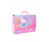 TECZKA PRZESTRZENNA TEKT.A4 Z RĄCZKĄ HELLO KITTY, Teczki przestrzenne, Organizacja dokument&oacute;w
