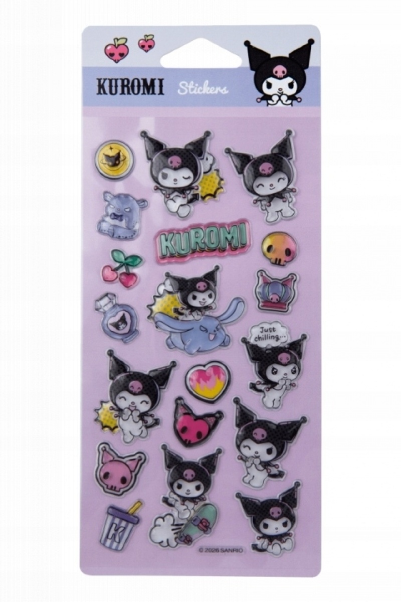 NAKLEJKI POP UP WZ&Oacute;R 3 KUROMI, Naklejki, Art. kreatywne