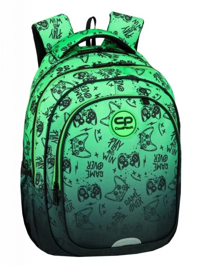 CP PLECAK SZKOLNY FAST GAME OVER GRADIENT GREEN, Plecaki, Tekstylia