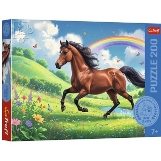PUZZLE "200 - Dostojny kon" !!, 200 element&oacute;w, Puzzle