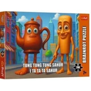 Puzzle - "200" - BrainRots Tung Tung Sahur / Tr..., 200 element&oacute;w, Puzzle