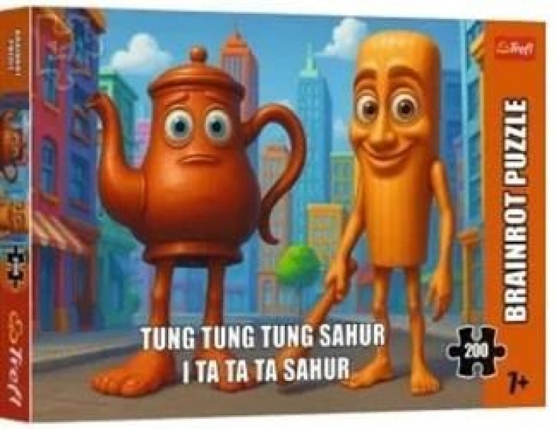 Puzzle - "200" - BrainRots Tung Tung Sahur / Tr..., 200 element&oacute;w, Puzzle