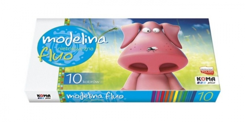 MODELINA 10KOL. FLUOR., Modelina, Plastyka