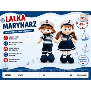 LALKA CZ1806 IMP, Lalki, Zabawki