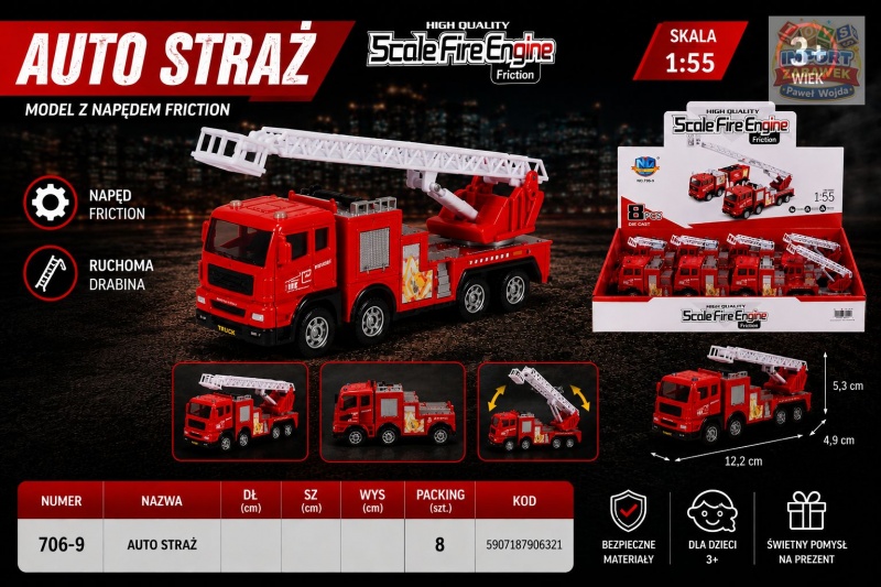 AUTO STRAŻ 706-9 IMP, Pojazdy, Zabawki