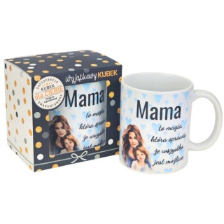KUBEK OKOLICZNOŚCIOWY MAMA TO MAGIA M4, Dzień Matki, Ojca, Art. świąteczne i okolicznościowe