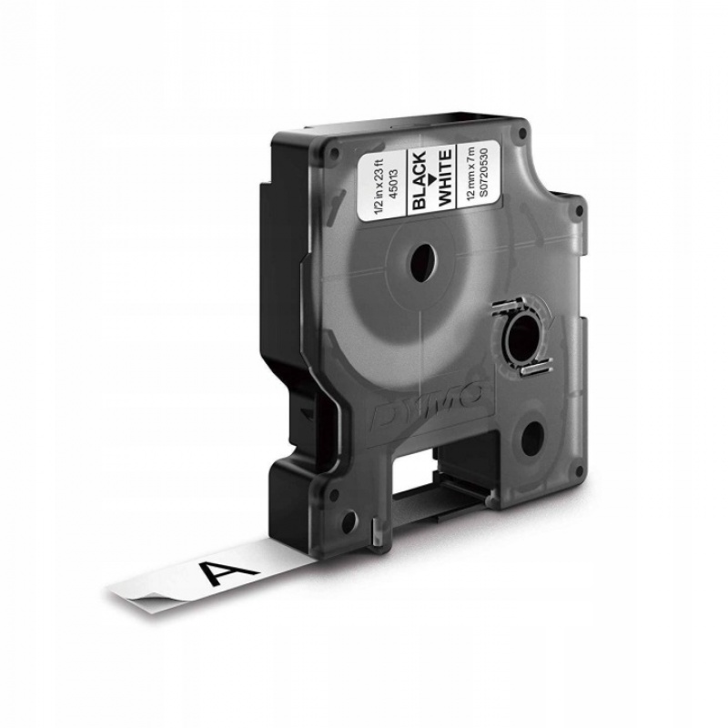 DYMO D1 BK/WHI 12MMX7M 10 PK, Drukarki, Urządzenia biurowe