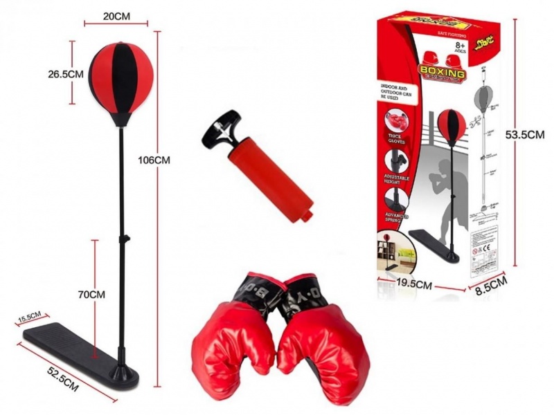 Gruszka do boksowania 106 cm + rękawice + pompka, Sport i rekreacja, Zabawki