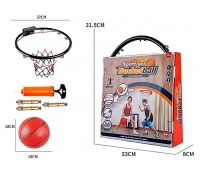 Zestaw do koszyk&oacute;wki: obręcz 32cm + piłka 18cm