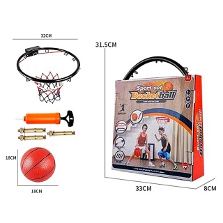 Zestaw do koszyk&oacute;wki: obręcz 32cm + piłka 18cm, Sport i rekreacja, Zabawki